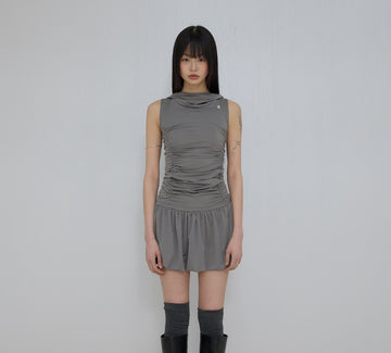 Hooded High Neck Dress